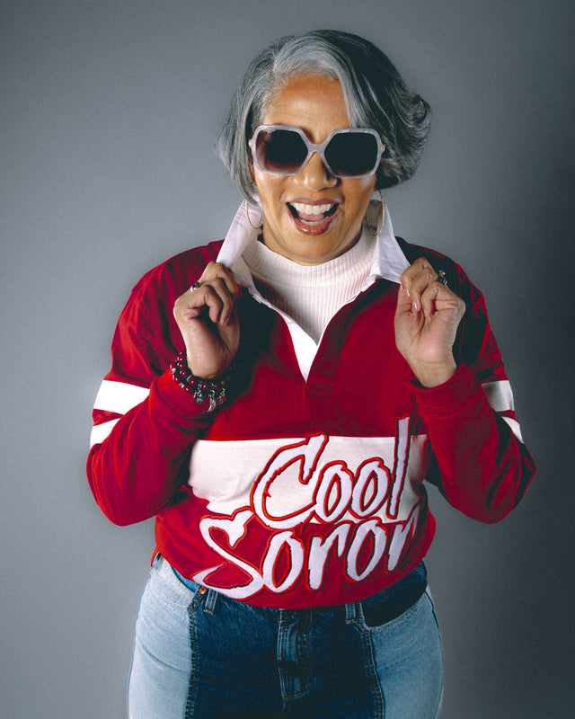 COOL SOROR Red Rugby by Rashan Ali