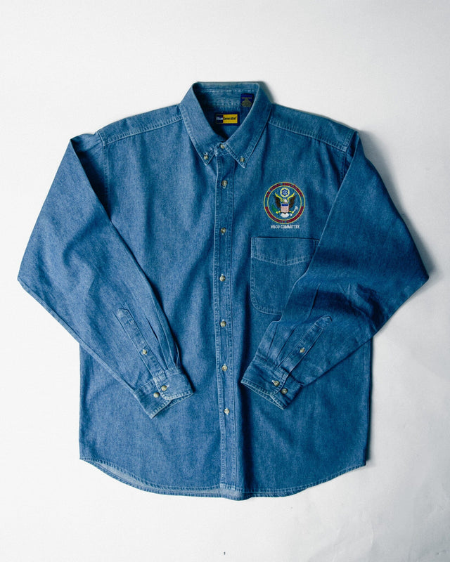 {Vintage/Used} HBCU Denim Button Down Shirt