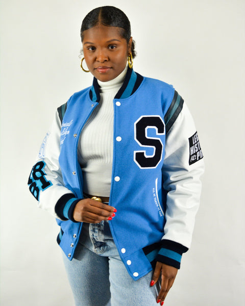 Spelman A&M University Navy Blue Varsity Jacket